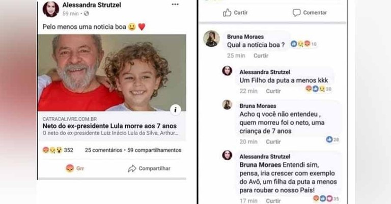 Lula Processa Blogueira Que Celebrou A Morte De Seu Neto Conversa Afiada